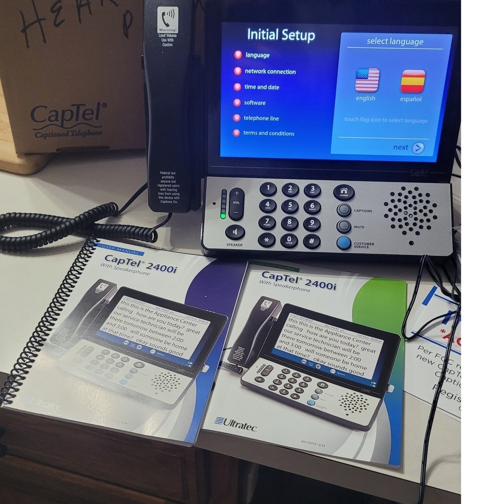 CapTel 2400i Captioned Telephone for Hearing Loss with Touch Screen Speakerphone